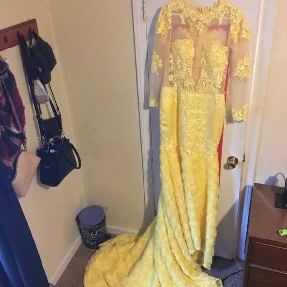 Yellow Prom Dress - Picture 2 of 5